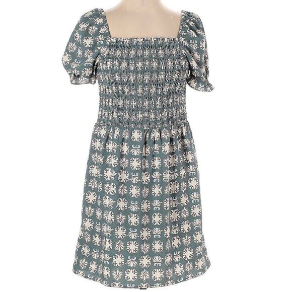 Ann Taylor Loft Outlet Green Pink White La Fleur Boho Knee Length Dress Size XSP - Picture 1 of 8